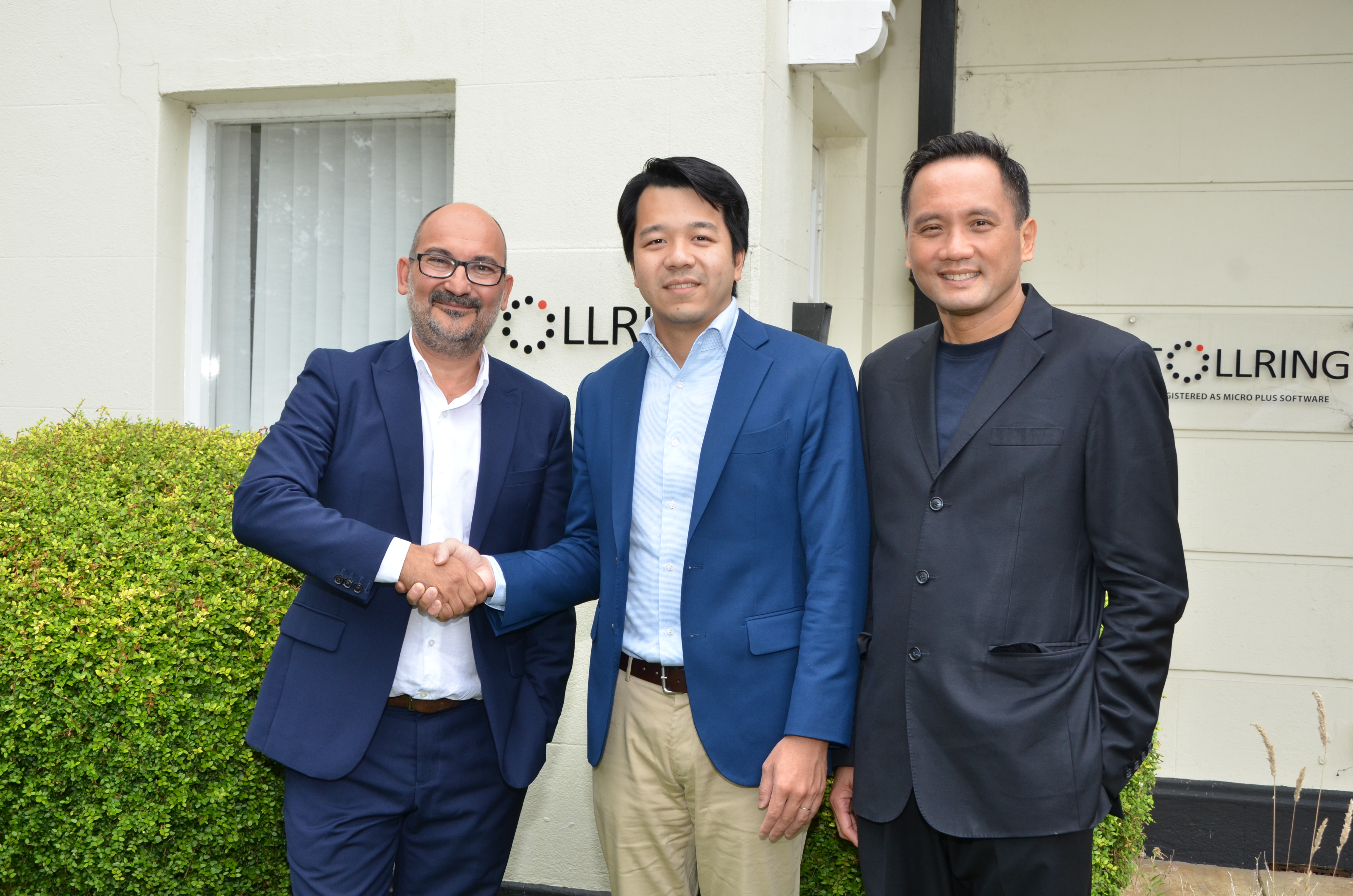 Ltor Tony Martino CEO Tollring With Korawad Chearavanont Exec Chairman Founder Amity Solutions And Keng Teik Koay Group Chief Exec Officer Amity Solutions